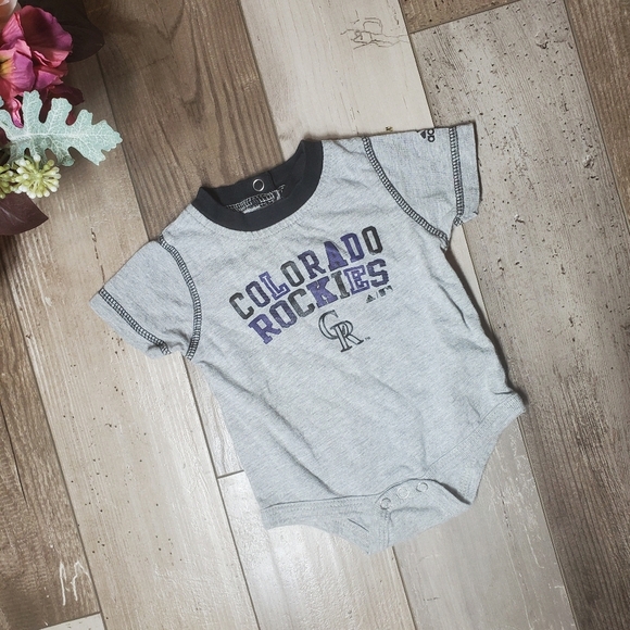 Adidas MLB Colorado Rockies Gray Baby Onesie Bodysuit Size 0/3 Months EUC - Picture 13 of 13